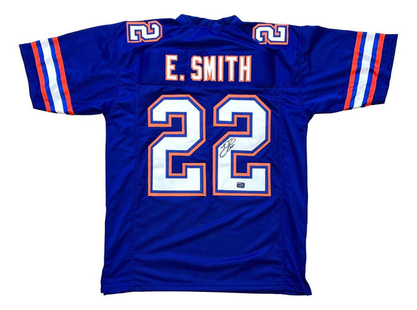 Emmitt Smith Florida Signed Blue Football Jersey Prova Hologram