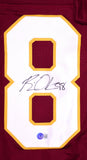 Brian Orakpo Autographed Maroon Pro Style Jersey- Beckett Hologram *Black