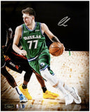 Luka Doncic Autographed Dallas Mavericks "Logoman" 16" x 20" Photo LE 177 Panini