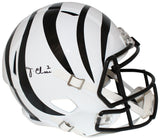 Ja'Marr Chase Signed Cincinnati Bengals White Alt F/S Helmet Becektt 41049