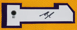 Austin Reaves Signed Yellow Pro Style Framed Jersey w/ White #'s BAS Witnessed