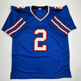 Autographed/Signed Tyler Bass Buffalo Blue Football Jersey JSA COA