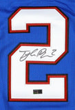 Tyler Bass Signed Bills Jersey (TSE) Buffalo Place Kicker since 2020 6th Rnd Pck