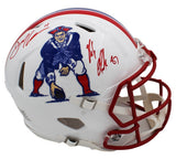 Julian Edelman/Rob Gronkowski Signed New England Patriots Speed Auth TB Helmet