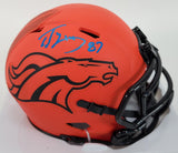 Ed McCaffrey Signed Denver Broncos Mini Helmet (Beckett) Christian's Father