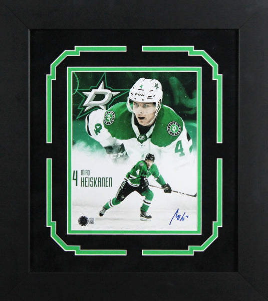 Stars Miro Heiskanen Authentic Signed 8x10 Framed Photo BAS Witnessed #1W730429