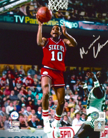 Maurice Cheeks Autographed Philadelphia 76ers 8x10 Lay Up Photo- Beckett W Holo
