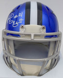 Ezekiel Elliott Autographed Cowboys Flash Blue Speed Mini Helmet Beckett WT81540