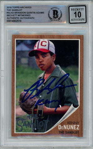 Brandon Adams Signed Card Sandlot Topps Archives Beckett 10 auto 40657