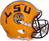 Clyde Edwards-Helaire LSU Tigers Signed Riddell Authentic Helmet w/Champs Insc