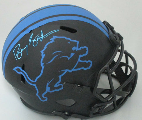 Lions BARRY SANDERS Signed Full Size Riddell ECLIPSE Speed Replica Helmet AUTO