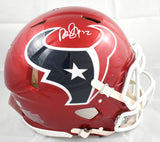 David Montgomery Signed Texans F/S Flash Speed Authentic Helmet - Beckett W Holo