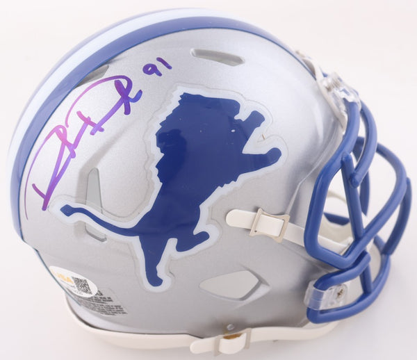 Robert Porcher Signed Detroit Lions Throwback Alternate Speed Mini Helmet / JSA