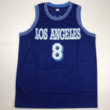 Signed KOBE BRYANT Los Angeles LA Retro Blue Jersey PSA COA Auto