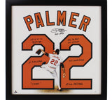 Jim Palmer Signed Baltimore Orioles Framed 18x18 White Print 22 Photo w/ 7 Insc.