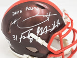 DIXON MINNIFIELD AUTOGRAPHED BROWNS FLASH MINI HELMET DAWG POUND BECKETT 216720