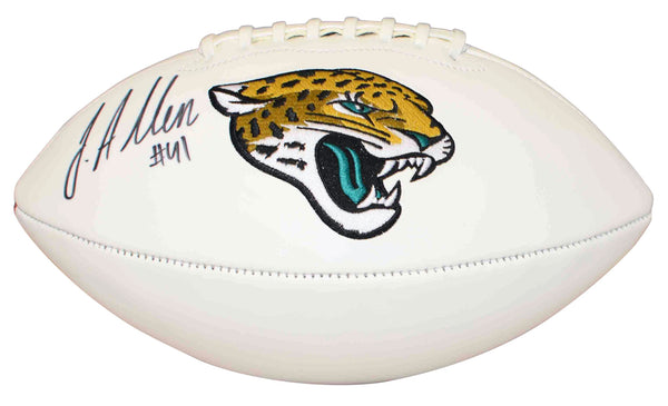 JOSH ALLEN AUTOGRAPHED JACKSONVILLE JAGUARS WHITE LOGO FOOTBALL JSA