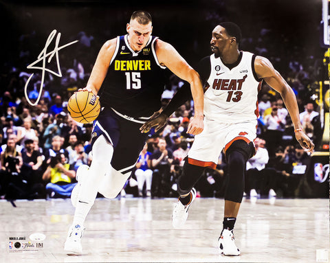 NIKOLA JOKIC AUTOGRAPHED 16X20 PHOTO DENVER NUGGETS 2023 NBA FINALS JSA 221505