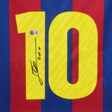 Lionel Messi Signed FC Barcelona Home Soccer Jersey #10 with Beckett Witness