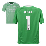 David Raya Signed Arsenal Goalkeeper Away Soccer Jersey #1 with Beckett COA