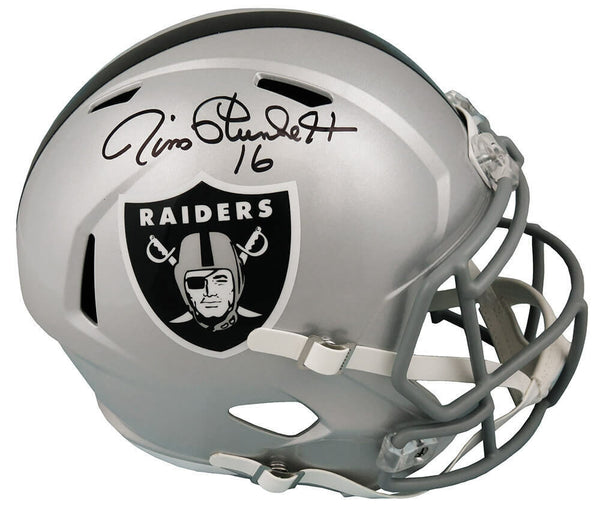 Jim Plunkett Signed Raiders Riddell Full Size Speed Replica Helmet -SCHWARTZ COA