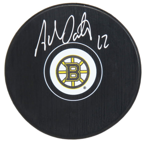 Adam Oates Signed Boston Bruins Logo Hockey Puck - SCHWARTZ