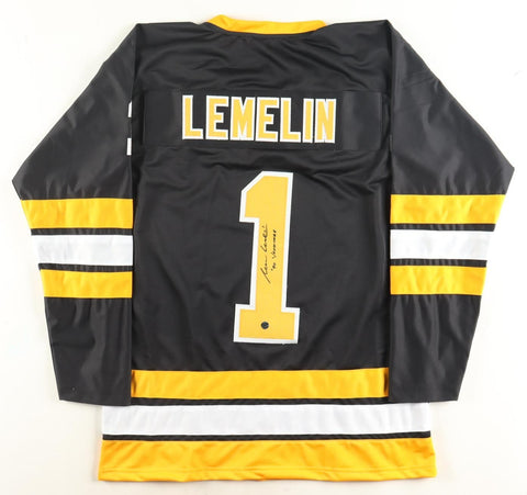 Rejean Lemelin Signed Boston Bruins Jersey Inscribed "90 Jennings" (All World)