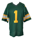 Warren Moon Edmonton Signed Green Football Jersey CHOF 01 Inscribed PSA ITP