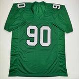 Autographed/Signed Jordan Davis Philadelphia Kelly Green Jersey BAS COA
