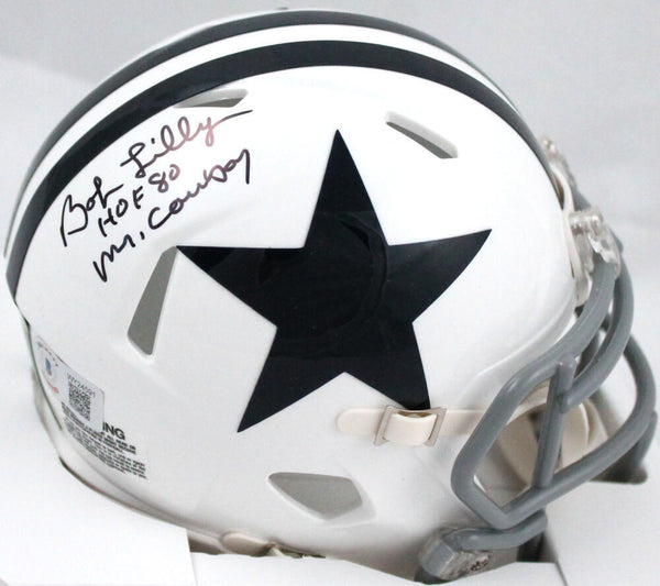 Bob Lilly Signed Dallas Cowboys 60-63 Speed Mini Helmet w/2 Insc.-Beck – Super Sports Center