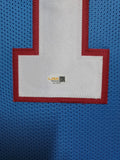 FRAMED TENNESSEE TITANS CAM WARD AUTOGRAPHED SIGNED JERSEY JSA COA