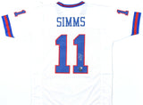 Phil Simms Autographed White Pro Style Jersey - Beckett W Hologram