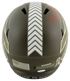 Bills O.J. Simpson HOF 85 Signed Salute To Service F/S Speed Rep Helmet JSA Wit
