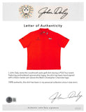 John Daly Authentic Signed Match Worn Red Loudmouth Polo Shirt BAS #BK84731
