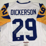 Autographed/Signed Eric Dickerson HOF 99 Los Angeles LA White Jersey JSA COA