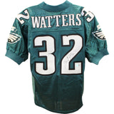 Ricky Watters Signed Philadelphia Eagles Green Starter sz 48 Jersey BAS 48393
