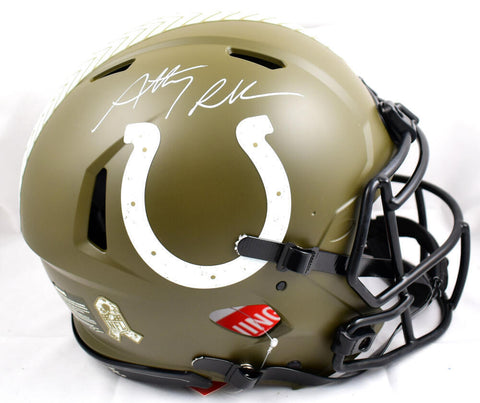 Anthony Richardson Signed Colts F/S Salute to Service Speed Auth Helmet-Fanatics