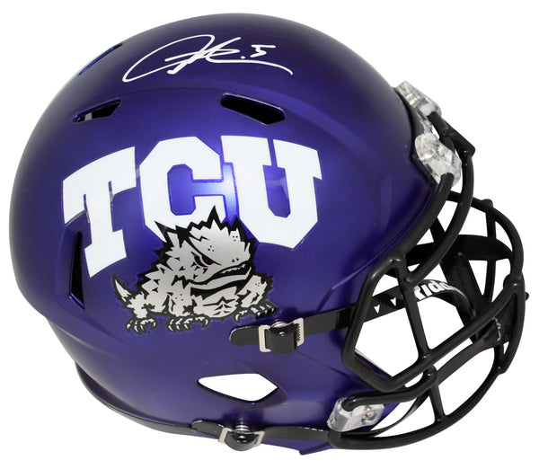 LADAINIAN TOMLINSON SIGNED TCU HORNED FROGS FULL SIZE SPEED HELMET BECKETT