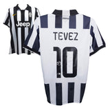 Carlos Tevez Signed Juventus FC Home Soccer Jersey #10 with Beckett Witness