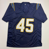 Autographed/Signed Tuli Tuipulotu LA Navy Blue Football Jersey JSA COA