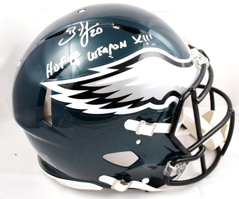 Brian Dawkins Autographed Eagles F/S Speed Authentic Helmet w/2 insc.-BAW Holo