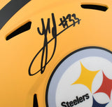 Jack Sawyer Autographed Steelers F/S Alt 2025 Speed Helmet - Beckett W Holo