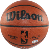 David Thompson Autographed Denver Nuggets Wilson Basketball HOF 96 Beckett 55473