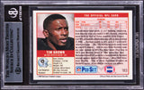 Raiders Tim Brown Authentic Signed 1989 Pro Set #183 Card BAS Slabbed