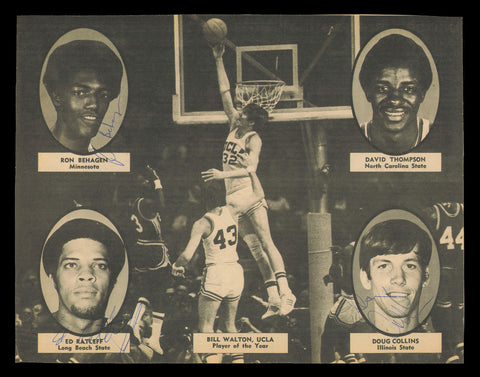 Ed Ratleff, Ron Behagen & Doug Collins Autographed 8x10 Magazine Photo 238062