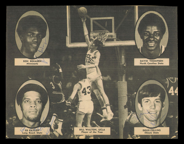 Ed Ratleff, Ron Behagen & Doug Collins Autographed 8x10 Magazine Photo 238062