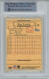 Ray Lewis Signed 2004 Fleer Sweet Sigs #30 Trading Card Beckett Slab 43355