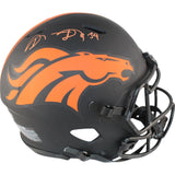 Shannon Sharpe Autographed Denver Broncos Authentic Eclipse Helmet Beckett 50895