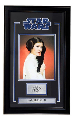 Carrie Fisher Framed 8x10 Star Wars Princess Leia Photo w/ Laser Engraved Auto
