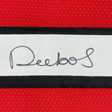 FRAMED Autographed/Signed DEEBO SAMUEL 35x39 Red Alternate Jersey JSA COA